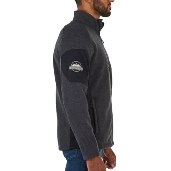 Spyder Men's Empire Jacket Black Gray Full Zip Stretch Fleece Large NWT - Picture 10 of 12